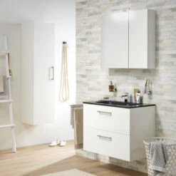 Tiger Spiegelkast S-Line 80cm Sneeuwwit -Badkamer Winkel 123 1001