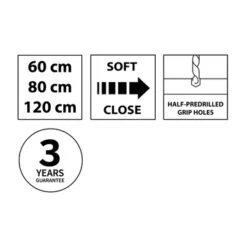 Tiger Maryport Badkamermeubelset 120 Cm Mat Wit Met Licht Eiken Houten Wasblad, Keramische Opzetkom En Matzwarte Grepen -Badkamer Winkel 123 1144