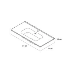 Tiger Badmeubelset Pocket 80 Cm Met 2 Lades Naturel Eik -Badkamer Winkel 123 1157