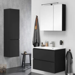 Tiger Kolomkast Karlo Zwart Mat -Badkamer Winkel 123 116