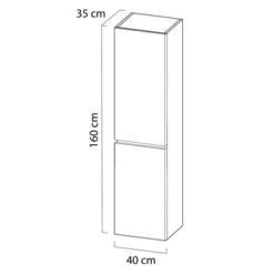 Tiger Kolomkast Karlo Zwart Mat -Badkamer Winkel 123 120