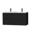 Tiger Maryport Badkamermeubelset 120 Cm Mat Zwart Met Wit Glanzende Polybeton Wastafel En Matzwarte Grepen 1 Tiger Maryport Badkamermeubelset 120 Cm Mat Zwart Met Wit Glanzende Polybeton Wastafel En Matzwarte Grepen -Badkamer Winkel 123 1225
