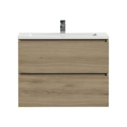 Tiger Karlo Badkamermeubel 80 Cm Chalet Eiken Met Wastafel Hoogglans Wit 12 Tiger Karlo Badkamermeubel 80 Cm Chalet Eiken Met Wastafel Hoogglans Wit -Badkamer Winkel 123 1263