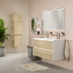 Tiger Reverse Meubelset 120 Cm Met 2 Lades Naturel Eik / Mat Wit Inclusief Oval Wastafel Dubbel Mat Wit 19 Tiger Reverse Meubelset 120 Cm Met 2 Lades Naturel Eik / Mat Wit Inclusief Oval Wastafel Dubbel Mat Wit -Badkamer Winkel 123 1339