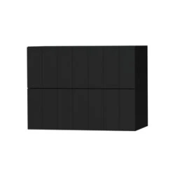 Tiger Maryport Badkamermeubelset 80 Cm Mat Zwart Met Matzwarte Polybeton Wastafel En Matzwarte Grepen -Badkamer Winkel 123 1358