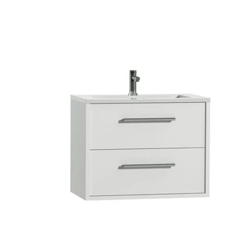 Tiger Badkamermeubel Boston 80cm Hoogglans Wit Met Grepen Chroom 4 Tiger Badkamermeubel Boston 80cm Hoogglans Wit Met Grepen Chroom - Afbeelding 2