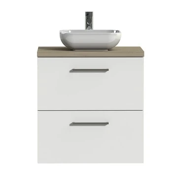 Tiger Badkamermeubel Studio 60cm Hoogglans Wit/witte Waskom Met Vierkante Greep 3 Tiger Badkamermeubel Studio 60cm Hoogglans Wit/witte Waskom Met Vierkante Greep