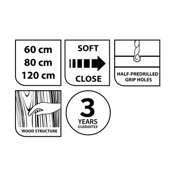 Tiger Badkamermeubel Studio 60cm Naturel Eik/witte Waskom Met Vierkante Greep 12 Tiger Badkamermeubel Studio 60cm Naturel Eik/witte Waskom Met Vierkante Greep - Afbeelding 10