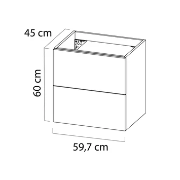 Tiger Badkamermeubel Studio 60cm Chalet Eik/witte Waskom Met Vierkante Greep 10 Tiger Badkamermeubel Studio 60cm Chalet Eik/witte Waskom Met Vierkante Greep - Afbeelding 8