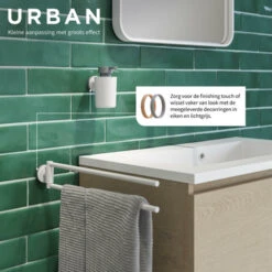 Tiger Handdoekhouder Urban 2-Armig Wit -Badkamer Winkel 123 1659