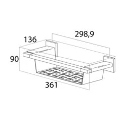 Tiger Wandkorf Items RVS -Badkamer Winkel 123 1683