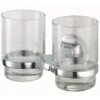 Haceka Dubbele Bekerhouder Aspen Met Bekers Chroom -Badkamer Winkel 123 1751