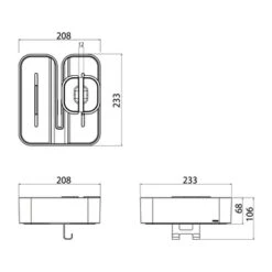 Tiger Douchemand Voor Douchewand 2-store Zwart -Badkamer Winkel 123 1780