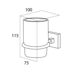 Tiger Bekerhouder Melbourne Hangend Met Beker Chroom -Badkamer Winkel 123 1814