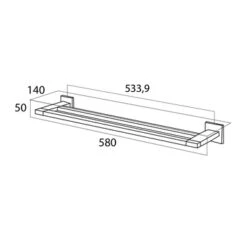 Tiger Dubbel Handdoekrek Items Chroom -Badkamer Winkel 123 1854