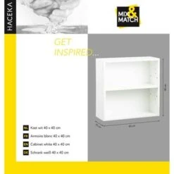 Haceka Mix&match Kast Wit 40x40 Cm 6 Haceka Mix&match Kast Wit 40x40 Cm -Badkamer Winkel 123 2