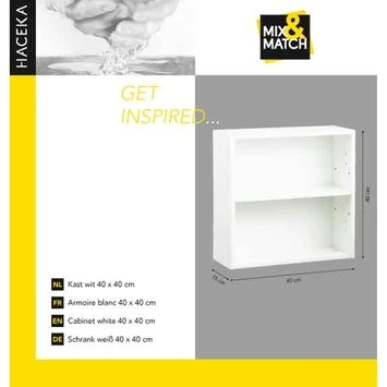 Haceka Mix&match Kast Wit 40x40 Cm 4 Haceka Mix&match Kast Wit 40x40 Cm - Afbeelding 3