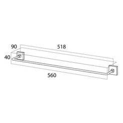 Tiger Handdoekrek Melbourne Chroom -Badkamer Winkel 123 2007