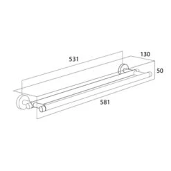 Tiger Dubbel Handdoekrek Boston Chroom -Badkamer Winkel 123 2013