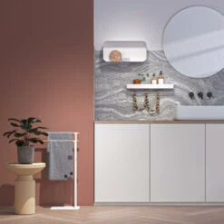 Sealskin Handdoekrek Brix Metaal Wit -Badkamer Winkel 123 2035