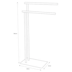 Sealskin Handdoekrek Brix Metaal Wit -Badkamer Winkel 123 2039