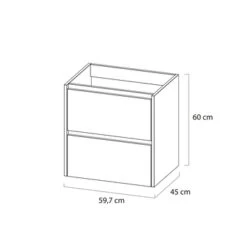 Tiger Reverse Meubelset Met 2 Lades 60 Cm Chalet Eik / Mat Zwart Inclusief Quadro Wastafel Mat Zwart 18 Tiger Reverse Meubelset Met 2 Lades 60 Cm Chalet Eik / Mat Zwart Inclusief Quadro Wastafel Mat Zwart -Badkamer Winkel 123 205