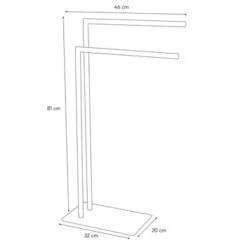 Sealskin Handdoekrek Tube Metaal Wit -Badkamer Winkel 123 2050