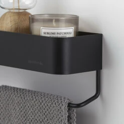 Sealskin Plank- En Handdoekhouder Brix Zwart 21 Sealskin Plank- En Handdoekhouder Brix Zwart -Badkamer Winkel 123 2065