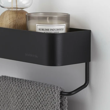 Sealskin Plank- En Handdoekhouder Brix Zwart 7 Sealskin Plank- En Handdoekhouder Brix Zwart - Afbeelding 5