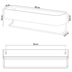 Sealskin Plank- En Handdoekhouder Brix Zwart 31 Sealskin Plank- En Handdoekhouder Brix Zwart -Badkamer Winkel 123 2075