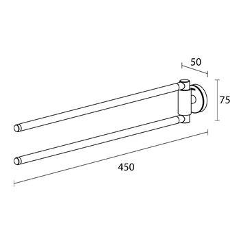 Tiger Handdoekhouder Urban 2-Armig Zwart 11 Tiger Handdoekhouder Urban 2-Armig Zwart - Afbeelding 9