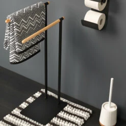 Sealskin Handdoekrek Brix Metaal Zwart -Badkamer Winkel 123 2122