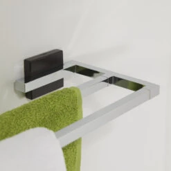 Tiger Dubbel Handdoekrek Zenna Chroom/Wengé 10 Tiger Dubbel Handdoekrek Zenna Chroom/Wengé -Badkamer Winkel 123 2140