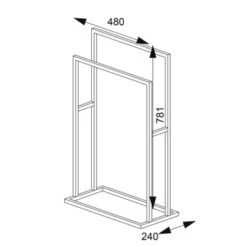 Sealskin Carré Handdoekrek Vrijstaand Wit -Badkamer Winkel 123 2150