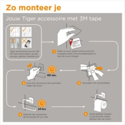 Tiger Planchet Colar Chroom 18 Cm -Badkamer Winkel 123 2220