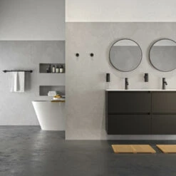 Tiger Handdoekhouder Noon Dubbel Zwart -Badkamer Winkel 123 2233