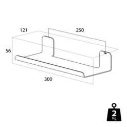 Tiger Planchet Colar 30 Cm Zwart -Badkamer Winkel 123 2273