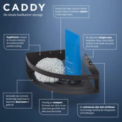 Tiger Caddy Hoekkorf Klein Zwart -Badkamer Winkel 123 2331