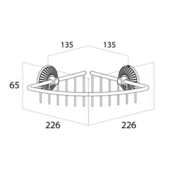 Tiger Ivy Hoekkorf Chroom/wit 9 Tiger Ivy Hoekkorf Chroom/wit -Badkamer Winkel 123 2353