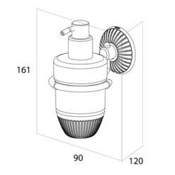 Tiger Ivy Zeepdispenser 200ml Chroom/wit Keramiek -Badkamer Winkel 123 2378
