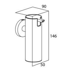 Tiger Zeepdispenser Boston Klein Hangend RVS -Badkamer Winkel 123 2490