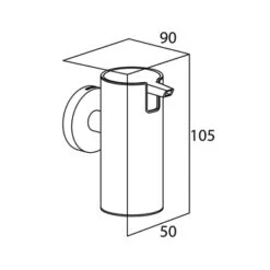 Tiger Zeepdispenser Boston Hangend Geborsteld RVS 13 Tiger Zeepdispenser Boston Hangend Geborsteld RVS -Badkamer Winkel 123 2543