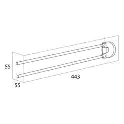 Handson Handdoekrek Smart Met Draaibare Armen Chroom 7 Handson Handdoekrek Smart Met Draaibare Armen Chroom -Badkamer Winkel 123 2577