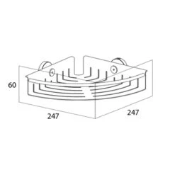 Tiger Hoekkorf Boston Groot Chroom -Badkamer Winkel 123 2607
