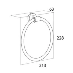 Tiger Handdoekring Boston RVS Glans -Badkamer Winkel 123 2869