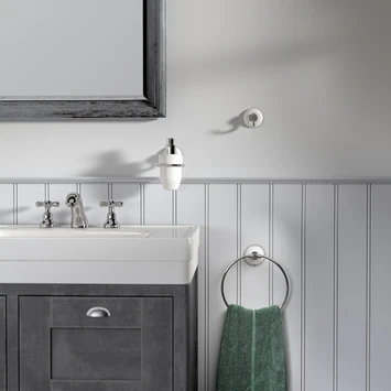 Tiger Ivy Beweegbare Handdoekring Chroom/wit 7 Tiger Ivy Beweegbare Handdoekring Chroom/wit - Afbeelding 5