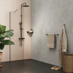 Tiger Hoekdouchemand Cooper 21 Cm RVS/zwart -Badkamer Winkel 123 2928