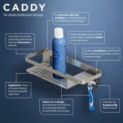 Tiger Douchemand Met Haak Caddy Rvs -Badkamer Winkel 123 2938