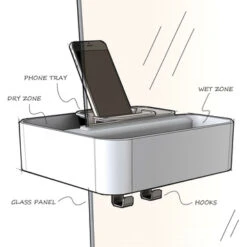 Tiger Douchemand Voor Douchewand 2-store Wit -Badkamer Winkel 123 2981