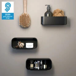 Tiger Wandrek/douchemand 2-store 25cm Zwart -Badkamer Winkel 123 3093